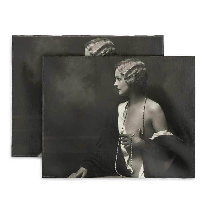 Ziegfeld Follies actress showgirl and dancer Marilynn Miller black and white vintage photograph Placemat