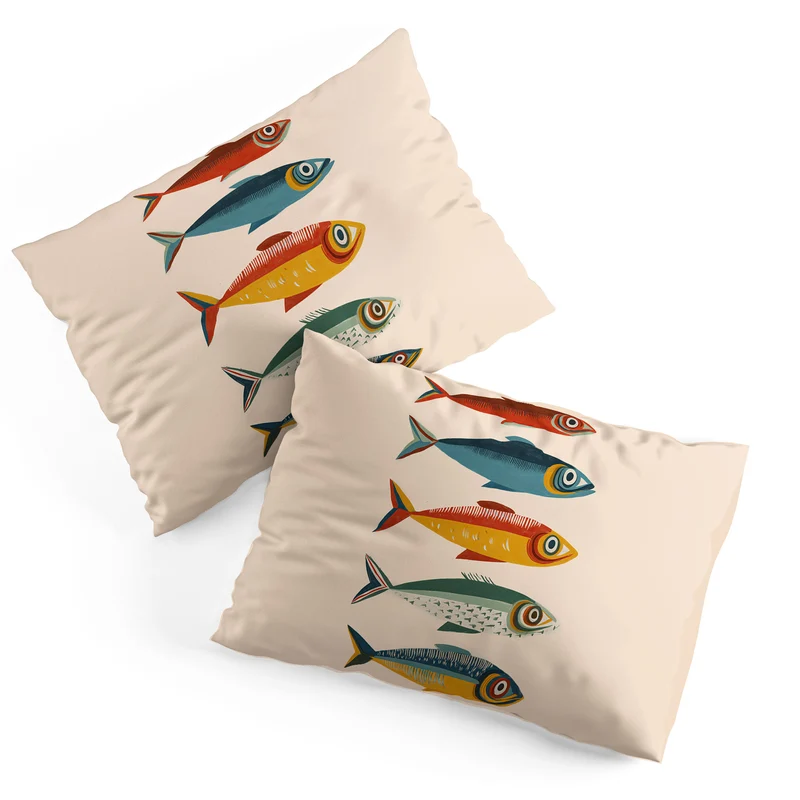 Rainbow Sardines Pillow Sham