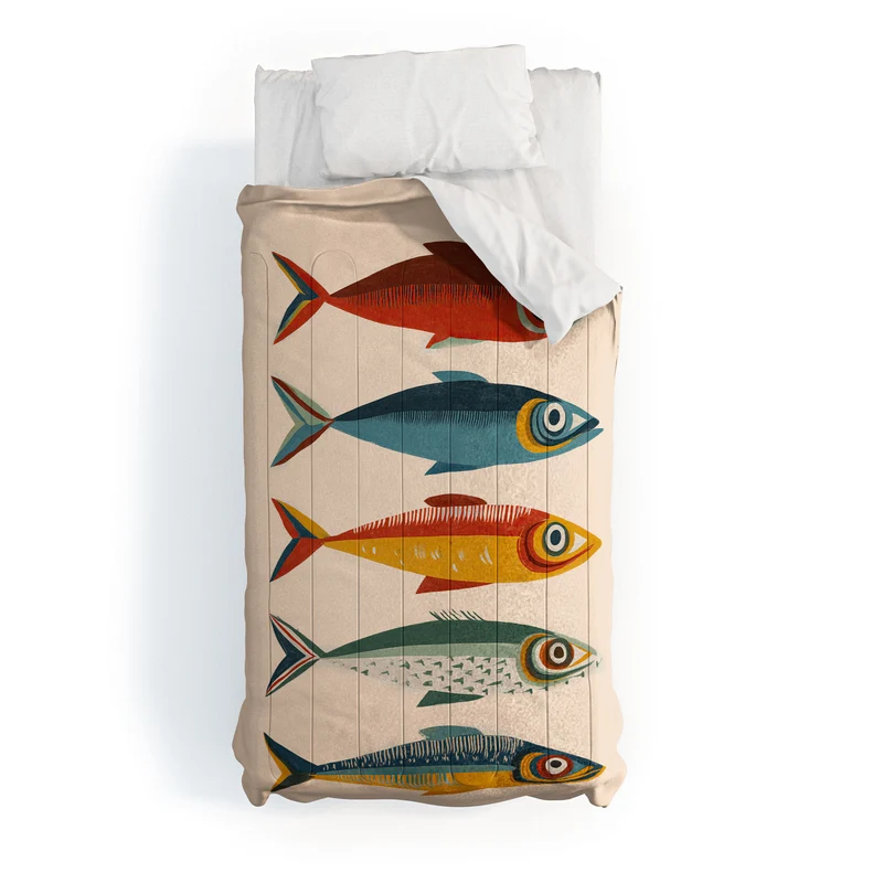 Rainbow Sardines Comforter