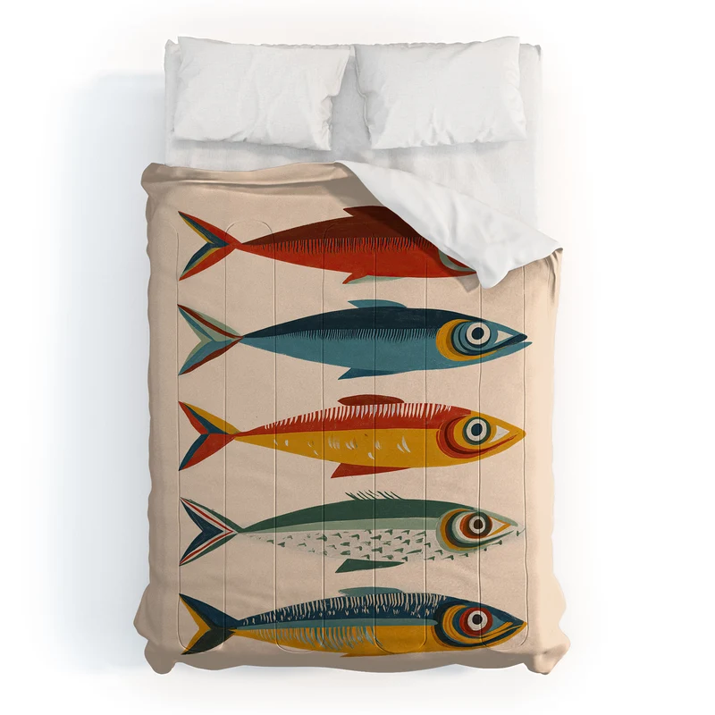 Rainbow Sardines Comforter