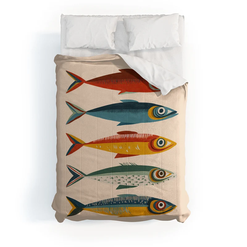 Rainbow Sardines Comforter