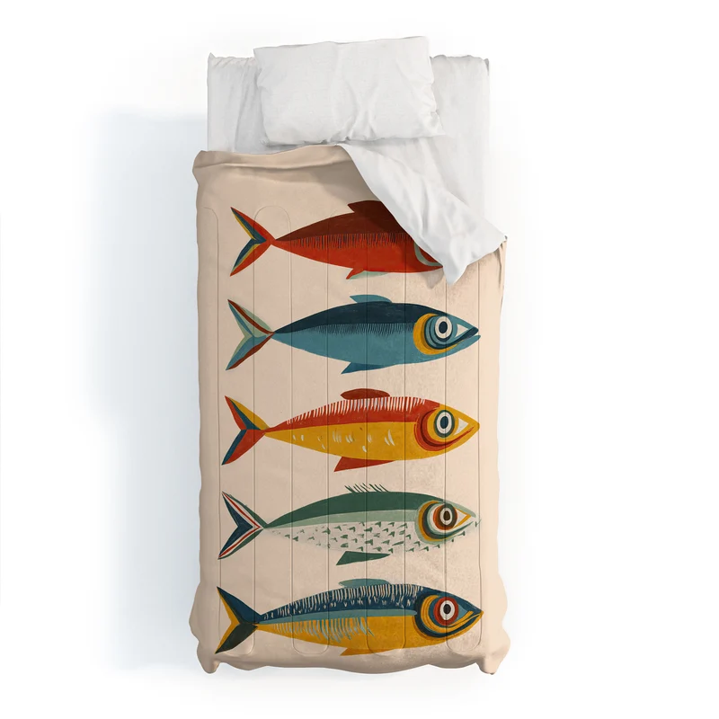 Rainbow Sardines Comforter
