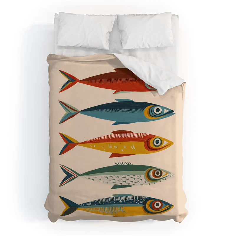 Rainbow Sardines Duvet Cover