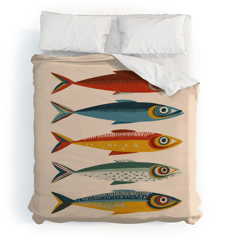 Rainbow Sardines Duvet Cover