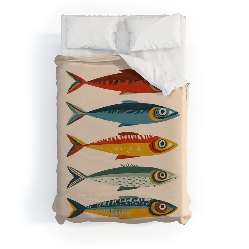Rainbow Sardines Duvet Cover