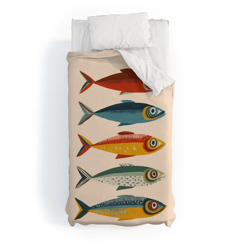 Rainbow Sardines Duvet Cover