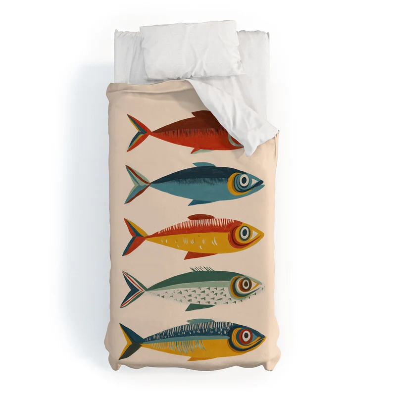 Rainbow Sardines Duvet Cover