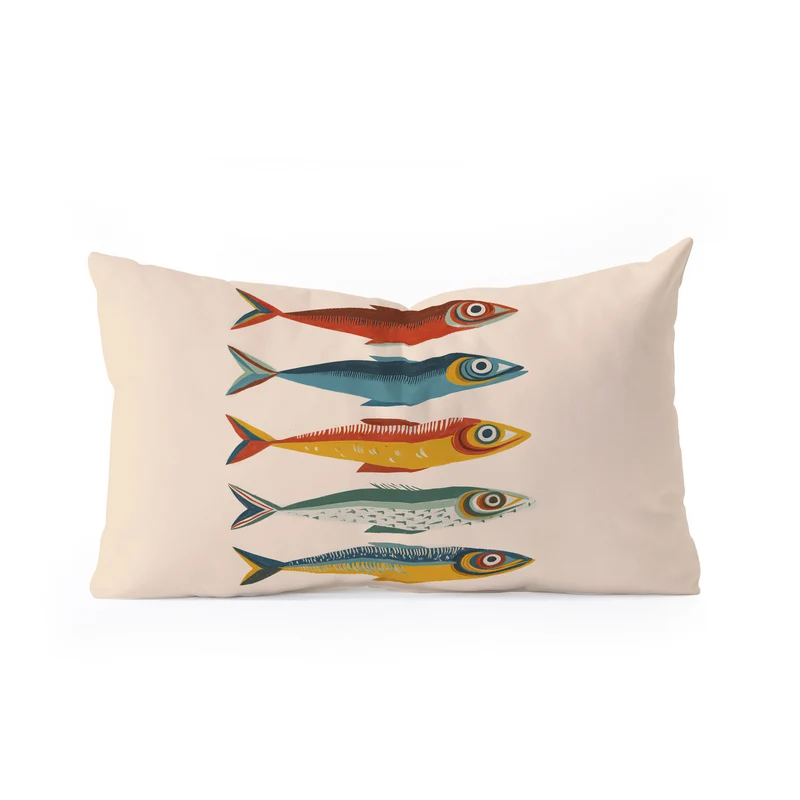 Rainbow Sardines Rectangular Pillow