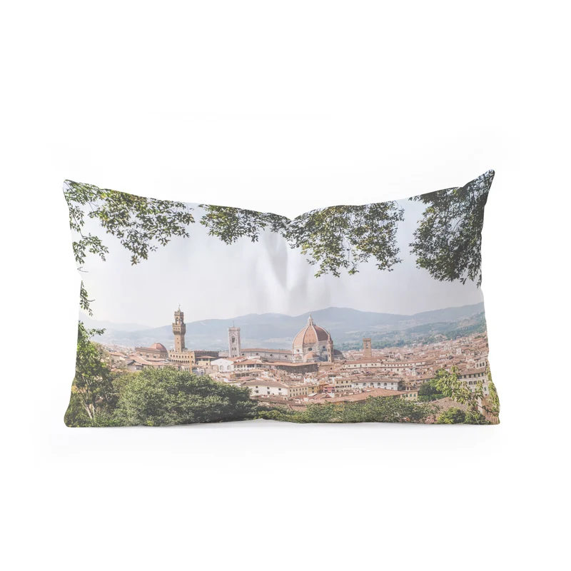 Florence Italy I Tuscany skyline and Santa Maria del Fiore Duomo dome from Villa Bardini gardens Rectangular Pillow