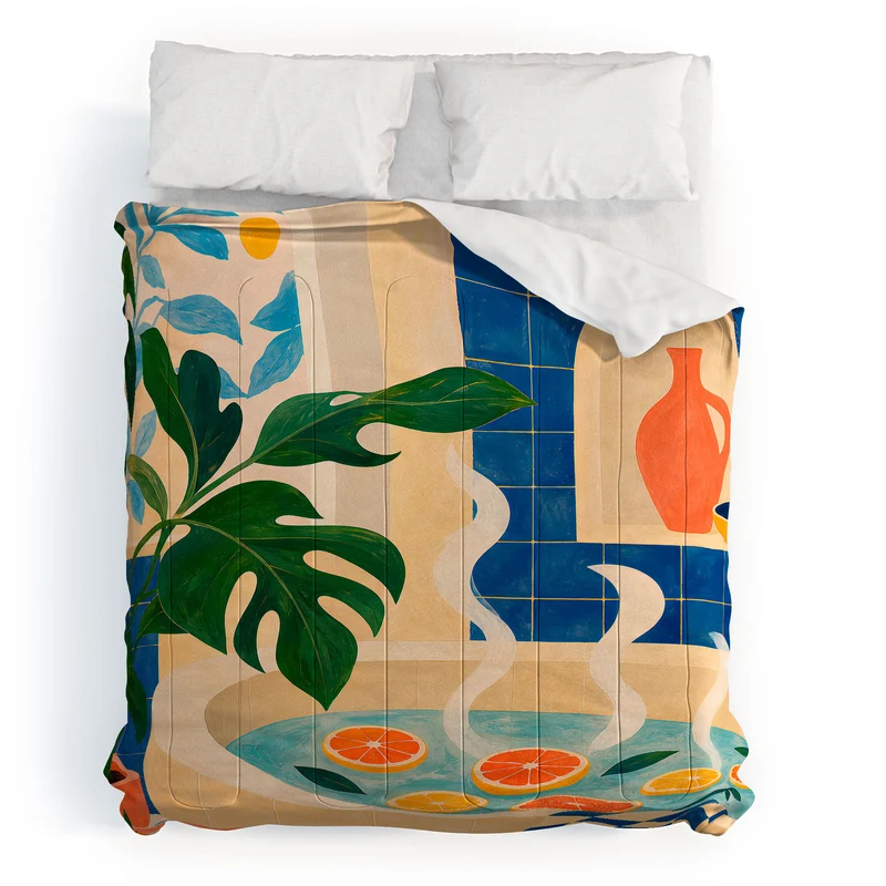 Citrus Infused Bath Illustration Comforter