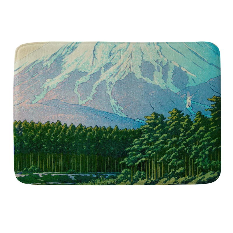 Kawase Hasui Mount Fuji Oshino Bath Mat