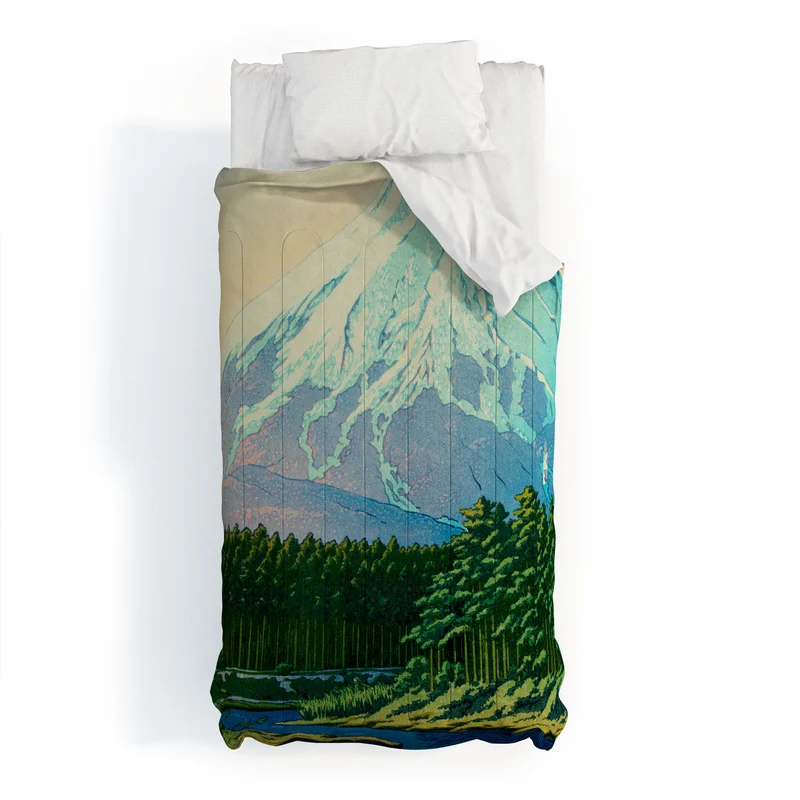 Kawase Hasui Mount Fuji Oshino Comforter