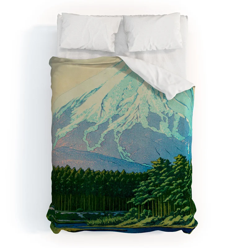Kawase Hasui Mount Fuji Oshino Duvet Cover