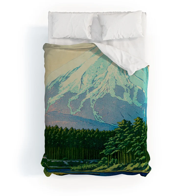 Kawase Hasui Mount Fuji Oshino Duvet Cover