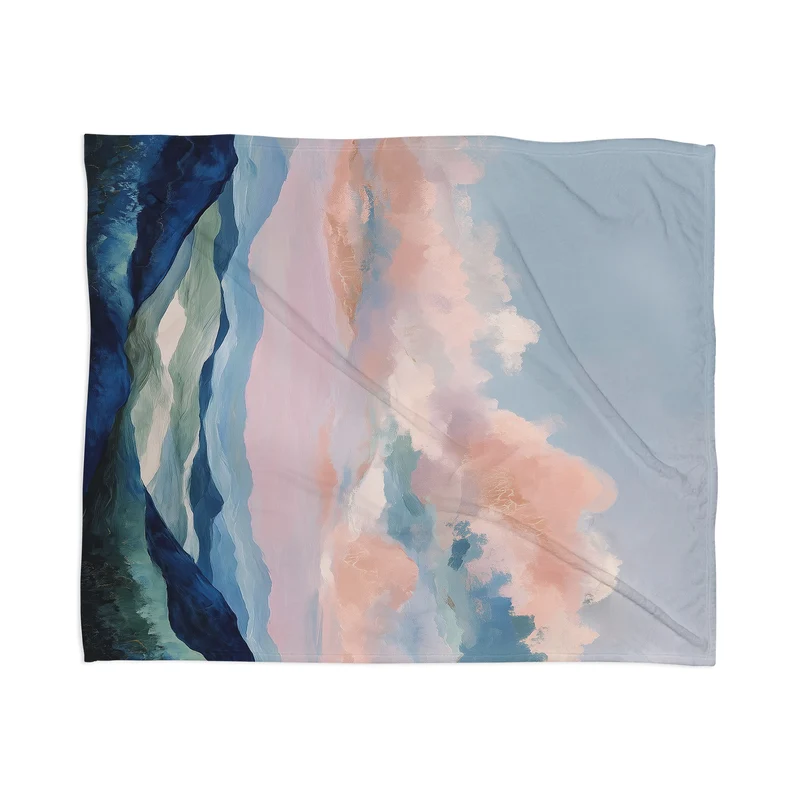 Soft Sky Horizon Throw Blanket