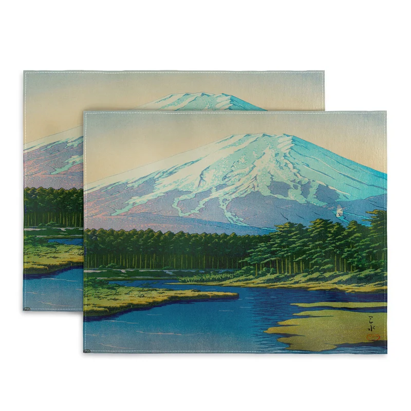 Kawase Hasui Mount Fuji Oshino Placemat