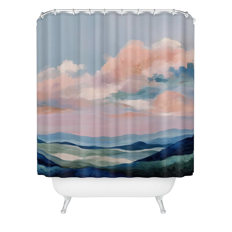 Soft Sky Horizon Shower Curtain