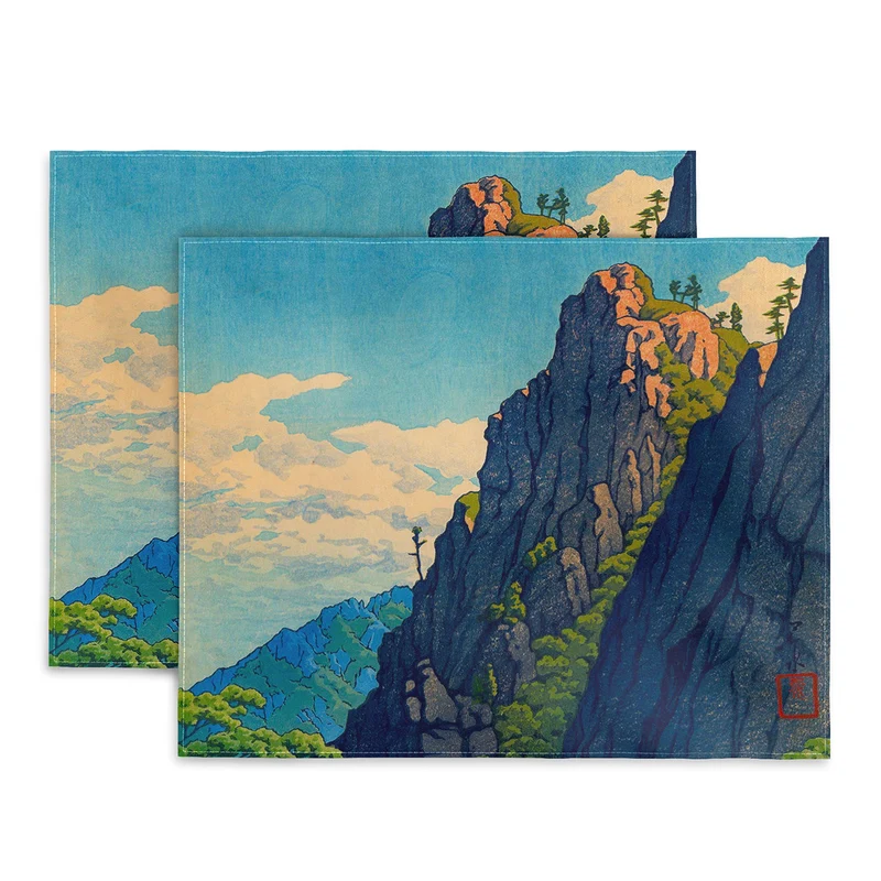 Hasui Sansen Cliff on Kongo Mountain Placemat