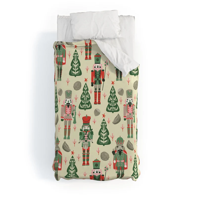 Festive Nutcracker Pattern Duvet Cover