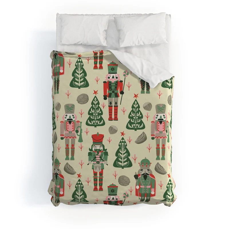 Festive Nutcracker Pattern Duvet Cover