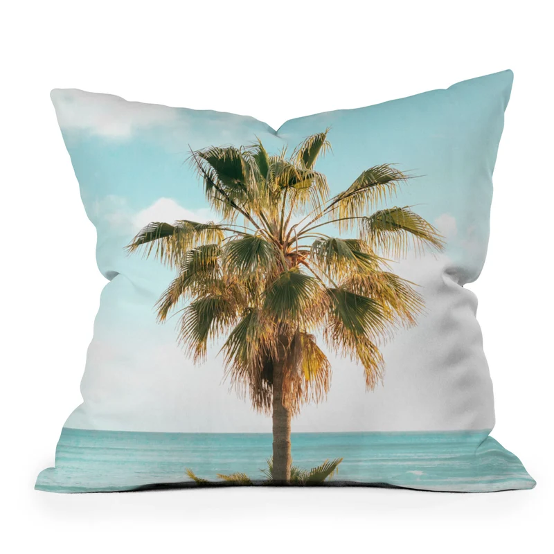 Ocean Palms Throw Pillow