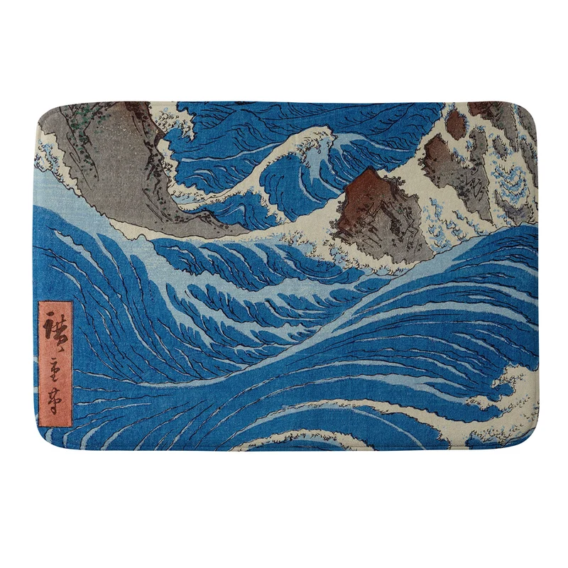 Whirlpools Utagawa Hiroshige Bath Mat