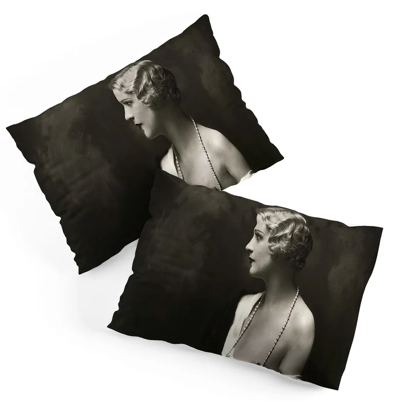 Ziegfeld Follies actress showgirl and dancer Marilynn Miller black and white vintage photograph Pillow Sham