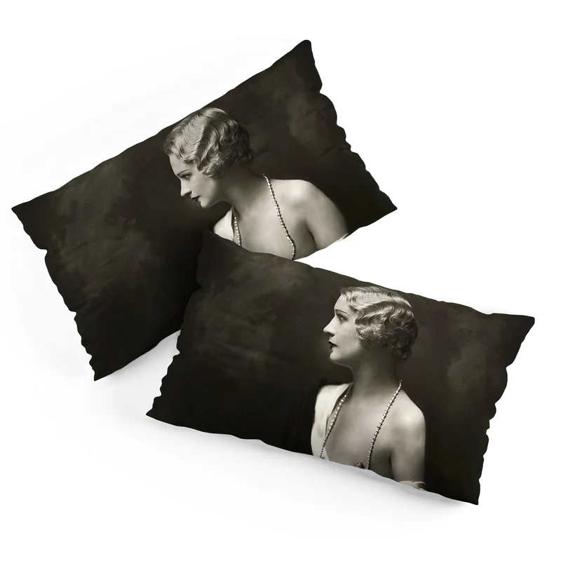 Ziegfeld Follies actress showgirl and dancer Marilynn Miller black and white vintage photograph Pillow Sham