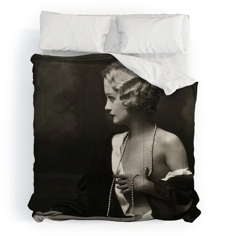 Ziegfeld Follies actress showgirl and dancer Marilynn Miller black and white vintage photograph Comforter