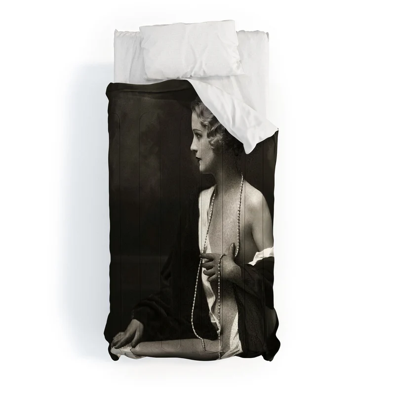 Ziegfeld Follies actress showgirl and dancer Marilynn Miller black and white vintage photograph Comforter