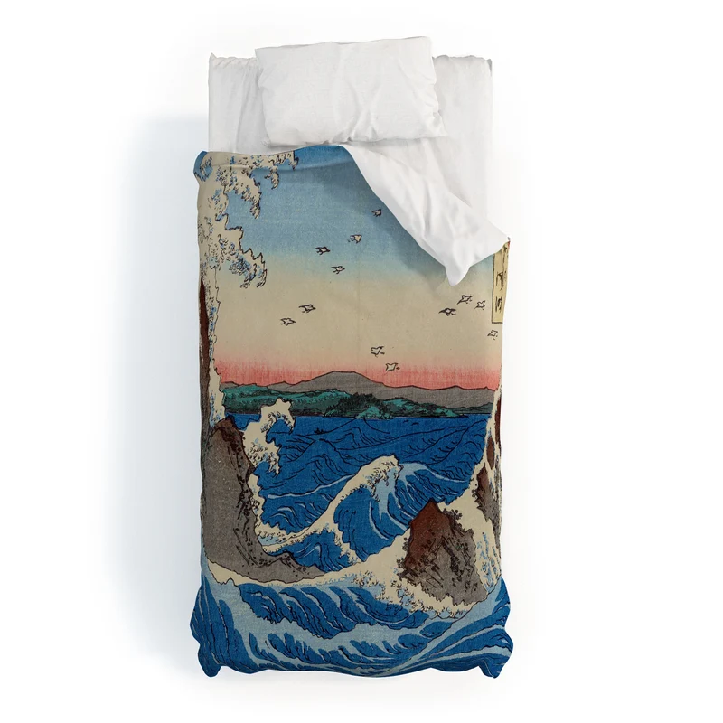 Whirlpools Utagawa Hiroshige Duvet Cover