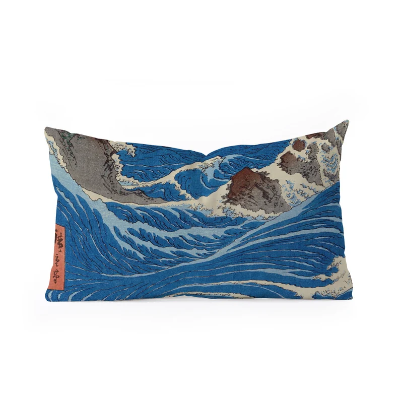 Whirlpools Utagawa Hiroshige Rectangular Pillow