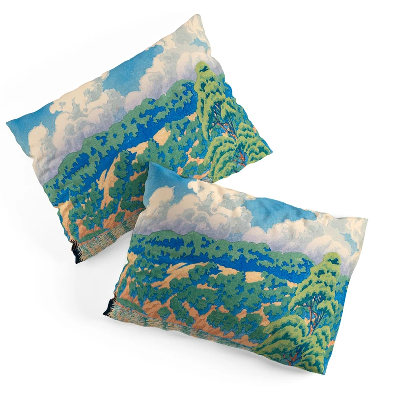 Hasui Karasu Marsh Akita Pillow Sham