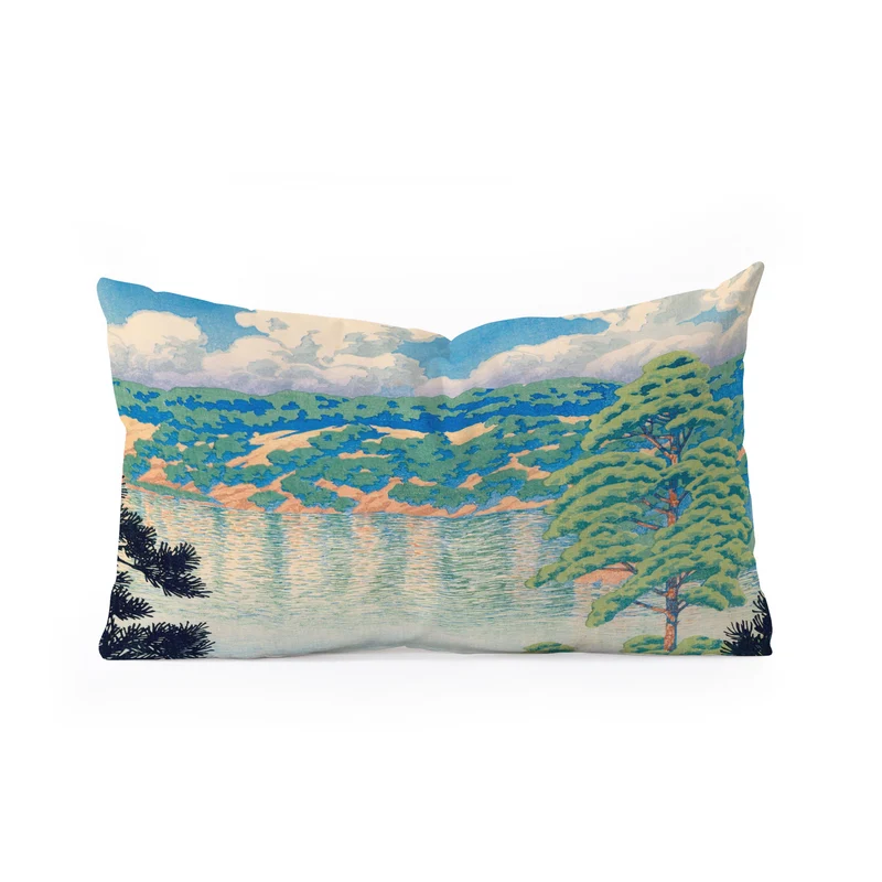 Hasui Karasu Marsh Akita Rectangular Pillow
