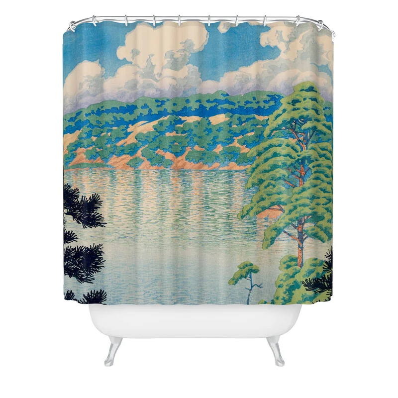 Hasui Karasu Marsh Akita Shower Curtain
