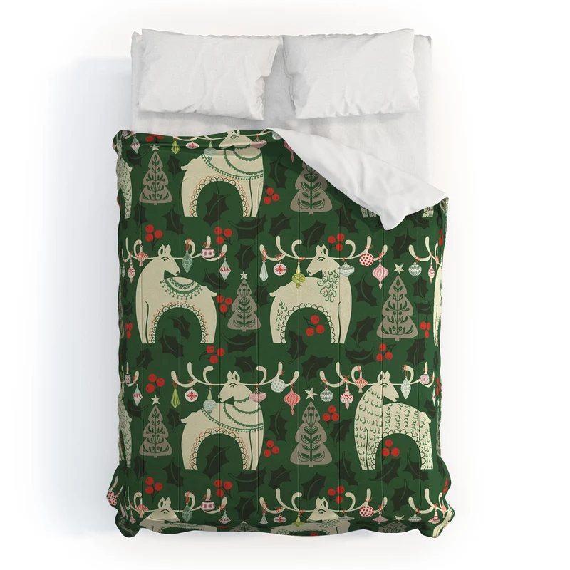 Traditional christmas Woodland Deer Comforter