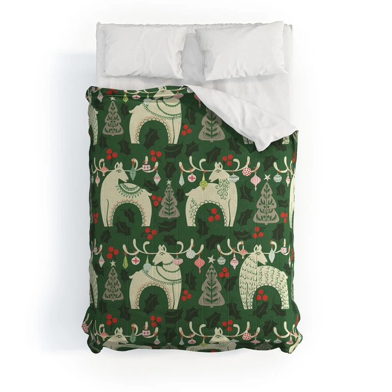 Traditional christmas Woodland Deer Comforter