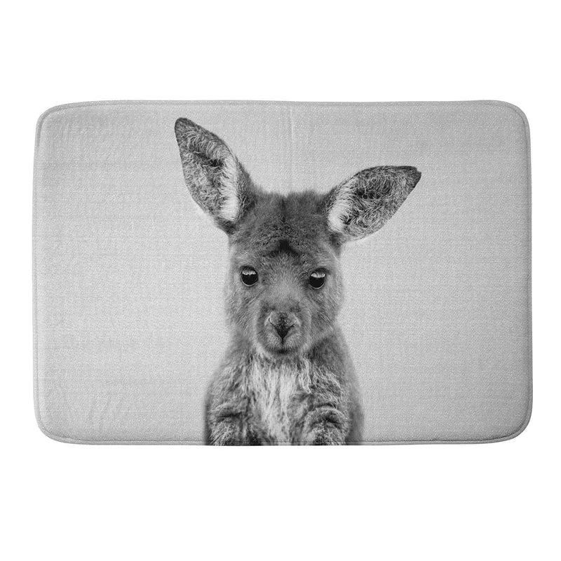 Baby Kangaroo BW Bath Mat