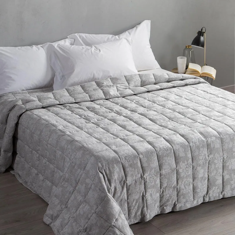 Trapunta in Piuma in Raso Jacquard Victorian Dreaming Floreale
