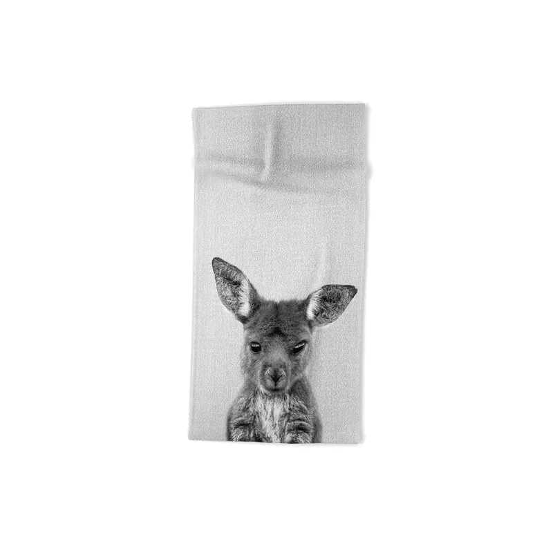 Baby Kangaroo BW Bath Towel