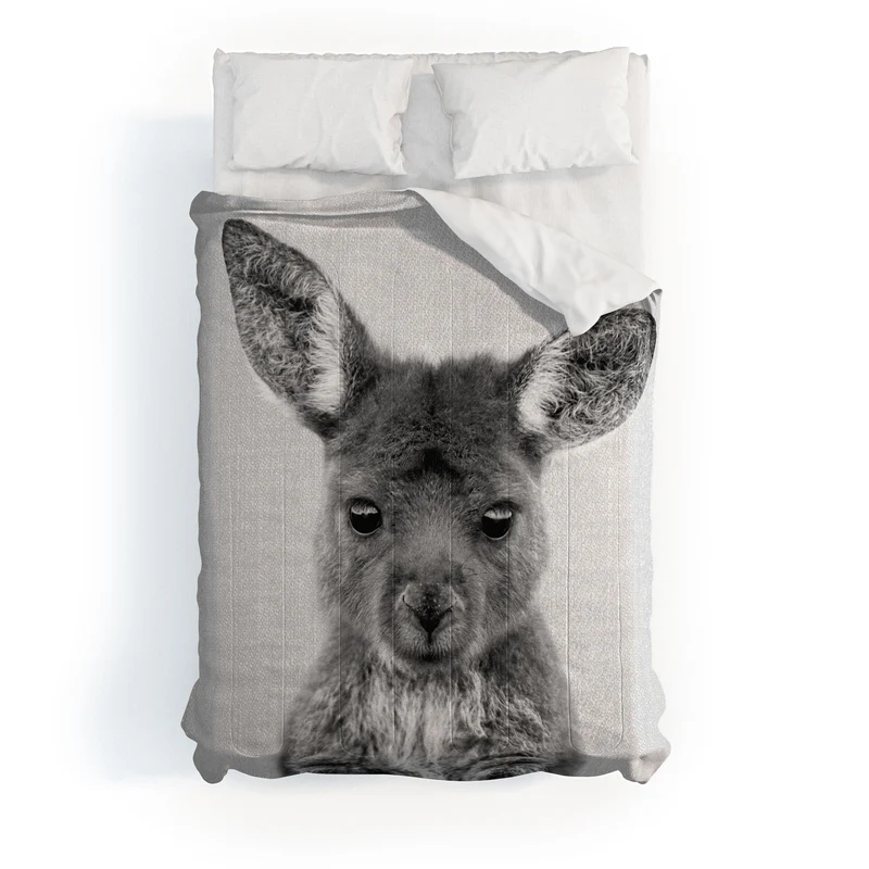 Baby Kangaroo BW Comforter