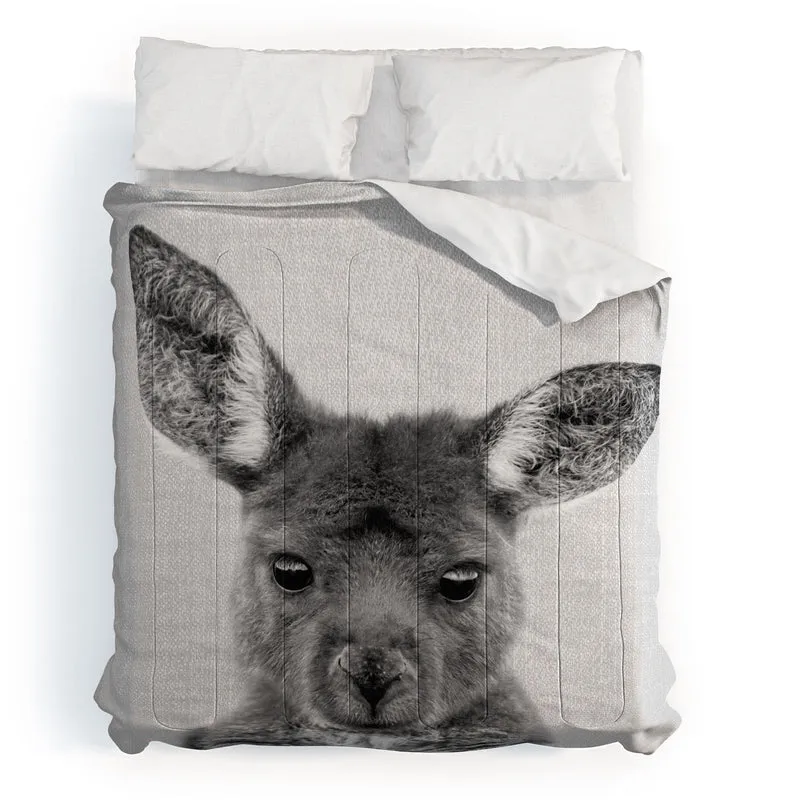Baby Kangaroo BW Comforter