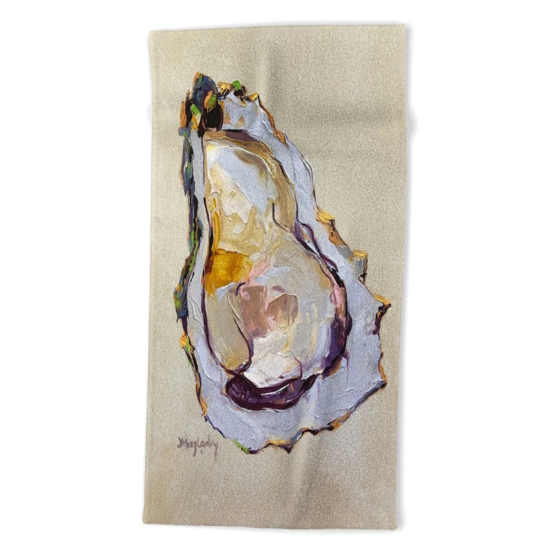 Abstract Oyster Painting Bath Towel