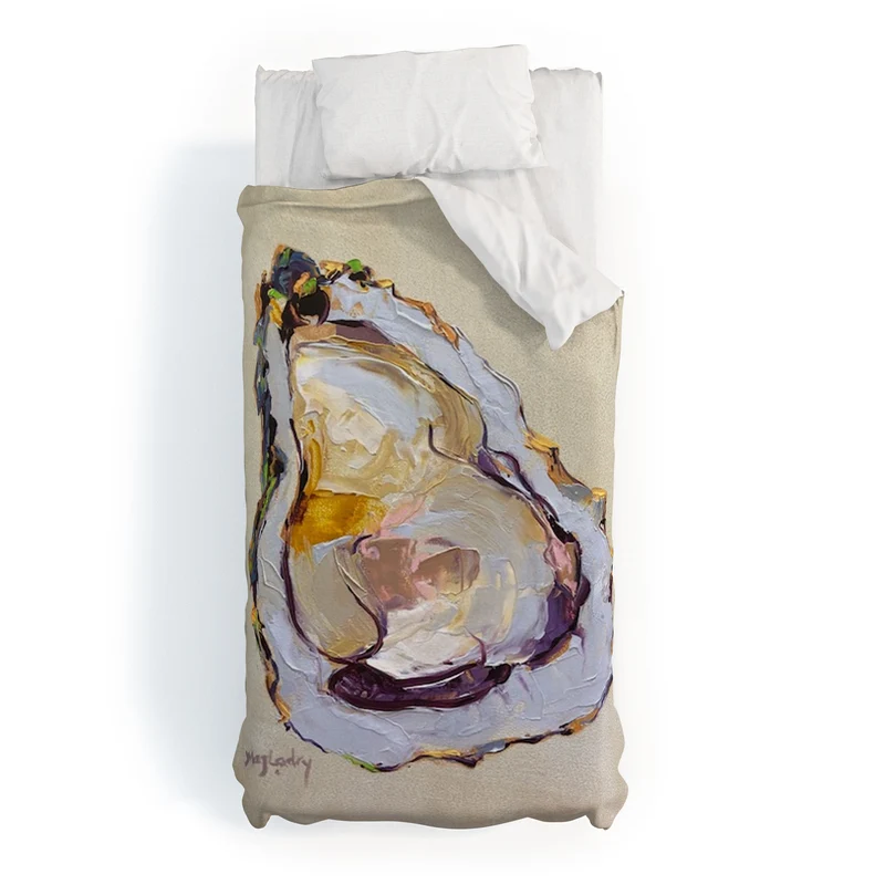 Abstract Oyster Painting Duvet Cover
