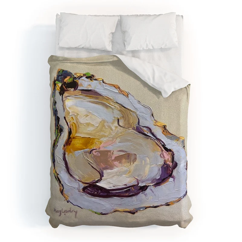 Abstract Oyster Painting Duvet Cover