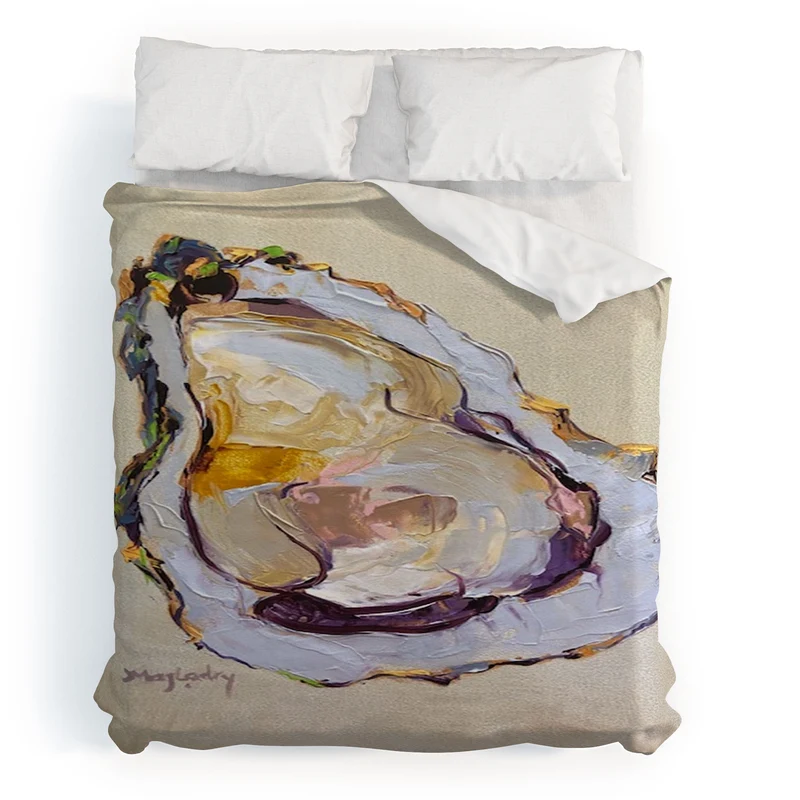Abstract Oyster Painting Duvet Cover