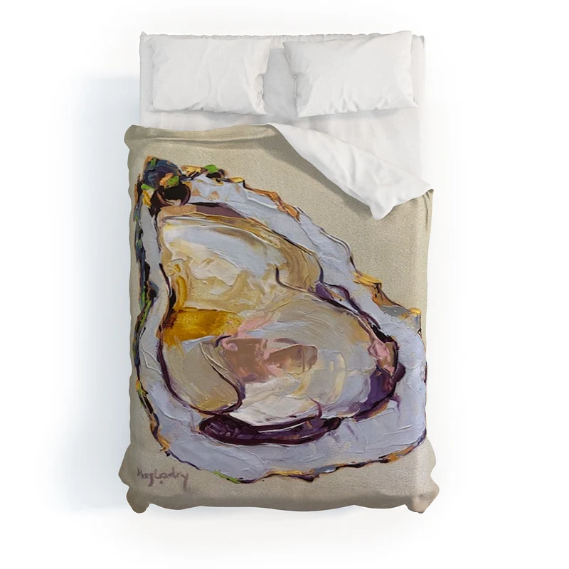 Abstract Oyster Painting Duvet Cover