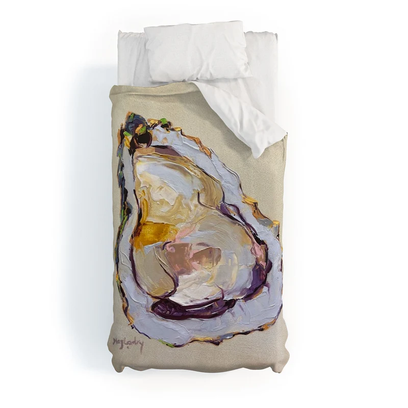 Abstract Oyster Painting Duvet Cover