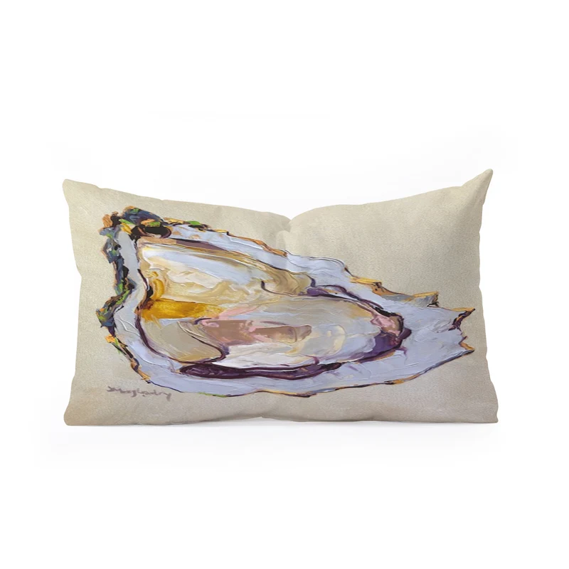Abstract Oyster Painting Rectangular Pillow