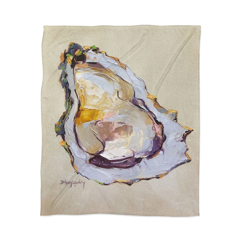 Abstract Oyster Painting Throw Blanket